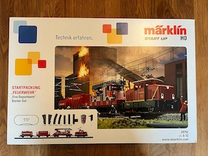 Set trenulet electric cu tematica de pompier