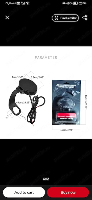 Koso voltmetru pentru motociclete, atv uri, scootere  - imagine 3