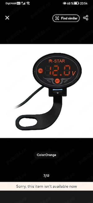 Koso voltmetru pentru motociclete, atv uri, scootere  - imagine 2