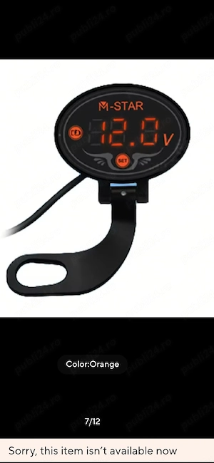 Koso voltmetru pentru motociclete, atv uri, scootere  - imagine 4