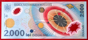 Romania bancnote 2000 lei 1999 Eclipsa serie mica 001A0036XXX UNC necirculate - imagine 4