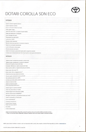 Toyota Corolla Hybrid Eco 2025 - imagine 6