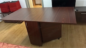 Vand masa pliabila cu separeu 180 100 mahon pret 350 lei 
