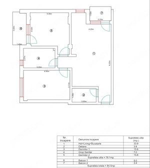 Apartament nou 3 camere-76 mp utili - mobilat si utilat  - de vanzare - Alba Iulia și Micești - imagine 10