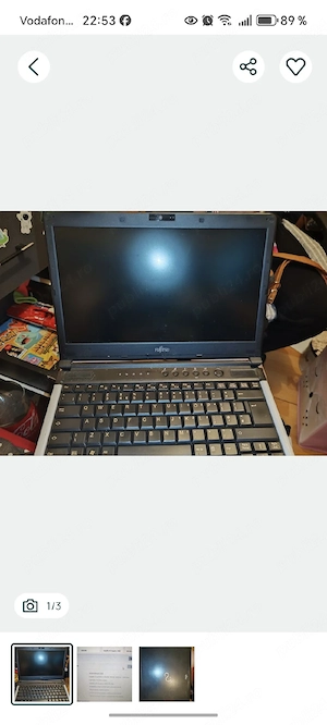 Vând laptop Fujitsu CPUI7-2640M2.80GHz 8GB Intel(R) 3000 (32mb