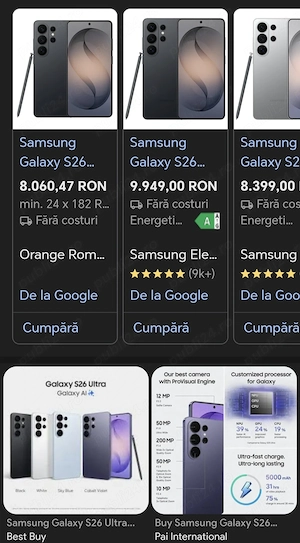 Samsung S26 ULTRA 1TB Black nou SiGiLaT - imagine 3