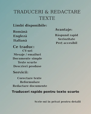 Realizez CV-uri + traduceri rapid (RO-EN-IT) - imagine 2