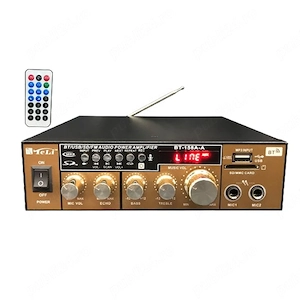 Amplificator audio FM, SIHOiSi, 12V 220V,bluetooth,USB,Card SD, nou