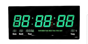 Ceas digital mare cu afisaj led verde 36x15 cm
