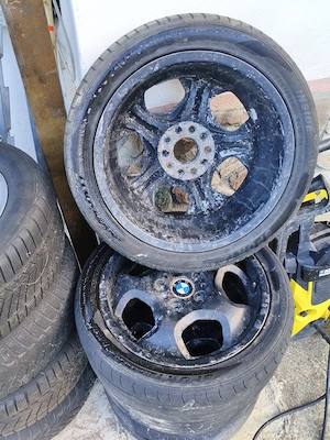 jante BMW,17 Zoll cele negre 16 Zoll cele arginti - imagine 2