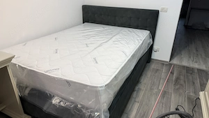 Pat tapitat si saltea noi 140x200