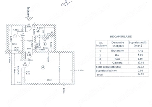 Direct proprietar, vand garsoniera total decomandata Ostroveni, 35 mp utili, bloc BCA.