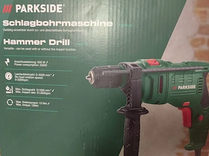 Masina performanta de gaurit cu percutie Parkside: D5, 500W, turatie 3200, max 49000 percutii, 13 Nm