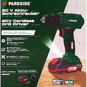 Parkside 20V- Masina de insurubat si gaurit cu incarcator si acumulator - imagine 6