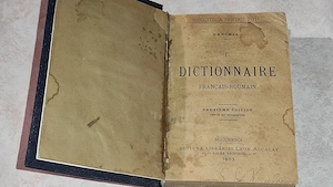 dictionar francez - roman an 1903 