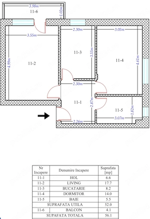 Apartament 2 camere Nou 2026 Pallady complex loc parcare Drm Gura Ariesului 109 prima inchiriere - imagine 3