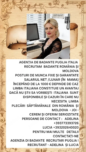 Agentie badante recrutam persoane via Italia - imagine 2