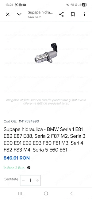 Vând supapa hidraulică bmw - imagine 4