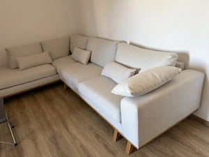 Canapea scandinavă modernă din textil - imagine 2