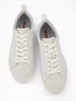 PANTOFI SPORT HUGO BOSS - ADIDASI Tenesi SNEAKERSI piele ecologica model Morrie Tenn, Alb marime 40