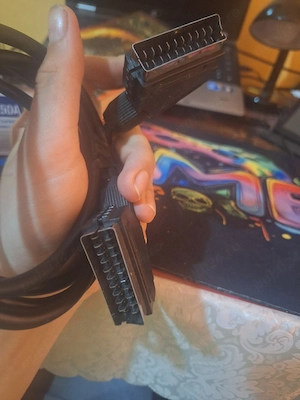 Cablu SCART - SCART (Audio-Video)   Ideal pentru Console Retro DVD