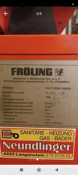 Centrala pe lemne 30kw FRÖLING - imagine 3