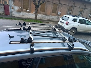 suport biciclete+ bare transversale portbagaj aluminiu  - imagine 3