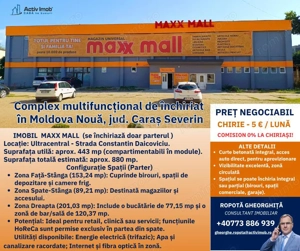 2 Complexuri multifunctionale de inchiriat – ultracentrale Moldova Noua