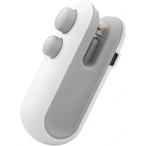 Mini Sigilator Pungi 2-în-1 (Reîncărcabil USB-C)   STOC: 4 buc