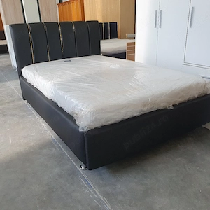 Pat dormitor tapițat piele 1,20m 2m+saltea 