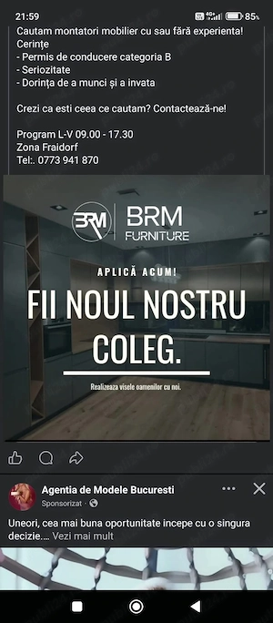 Angajam montator mobilier la  comanda