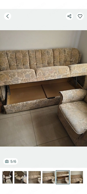 Vând canapea+2 fotolii  - imagine 2