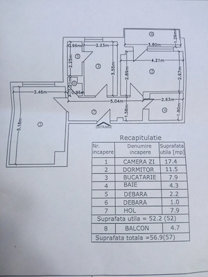 Vând schimb apartament 2 camere  - imagine 5