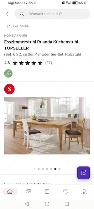 Masa nouă cu 6 scaune noi de vânzare 