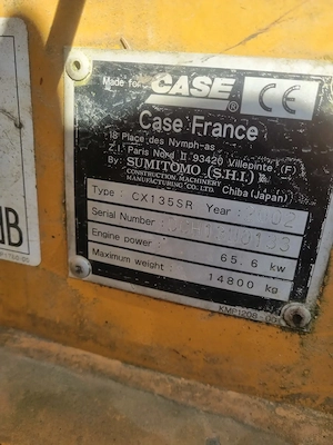 Excavator pe senile cu lama Case CX 135 SR - imagine 8