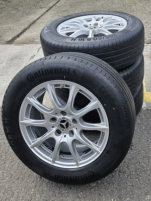 4 Jante Mercedes cu anvelope 2025 Continental rulate 1500 km 205/60 R16 - imagine 5