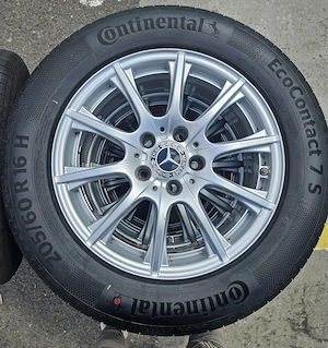 4 Jante Mercedes cu anvelope 2025 Continental rulate 1500 km 205/60 R16 - imagine 3