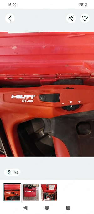 Aparat de batut cuie in beton Hilti DX460