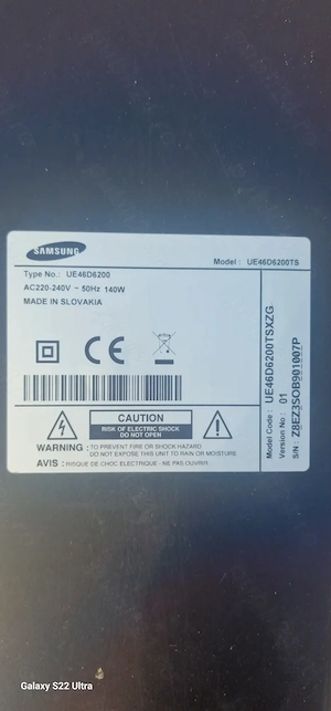 Samsung UE46D6200TSXZG defect