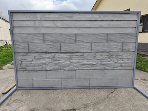 Gard din beton cu model pe ambele părți 