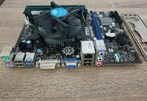 Placa de baza MSI cu  procesor Intel și memorii DDR3  8Gb