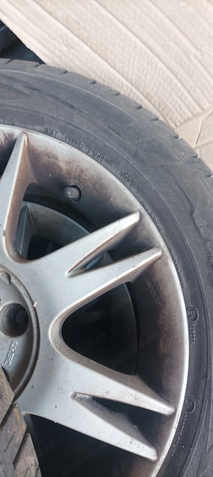 Am 4 cauciucuri vară R 15/195/55 cu genți aluminiu Seat Ibiza   - imagine 4