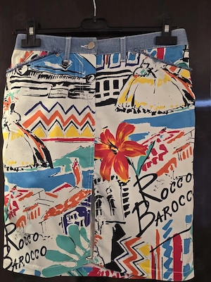 Super ofertă Fustă Denim Roccobarocco Imprimeu Pop-Art Vibrant (Vintage Style) marime S