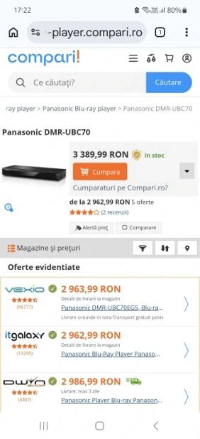 Blu ray recorder HDD nou Panasonic 4K - imagine 2