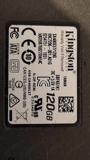 ssd 120 gb Kingston sata 3 aproape nou