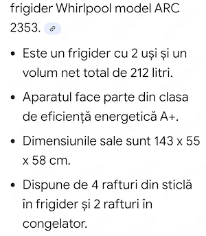 Frigider Whirpool 2 usi