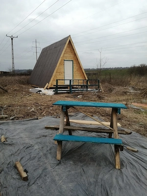 Vând cabanutaAfram 8m *4 m leagăn copii m.p.,29,5m*20 m deschidere la cale acces 60 mpLilieci Bacău  - imagine 7