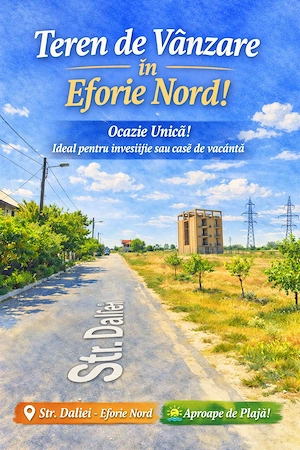 Vand urgent :Teren intravilan în Eforie Nord, foarte aproape de Strada Daliei