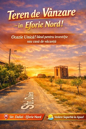 Vand urgent :Teren intravilan în Eforie Nord, foarte aproape de Strada Daliei