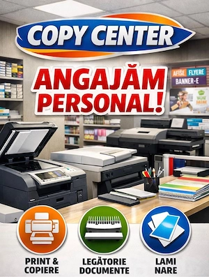 SC angajează personal pentru centrul de copiere si multiplicare din Pitesti